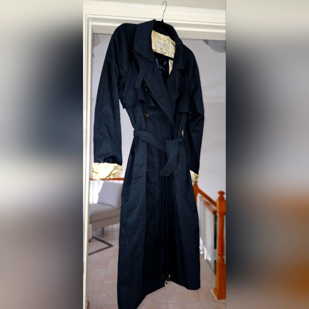 YSL Navy Blue Cotton Trench